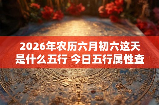 2026年农历六月初六这天是什么五行 今日五行属性查询 2026年农历六月初六这天是什么五行 今日五行属性查询