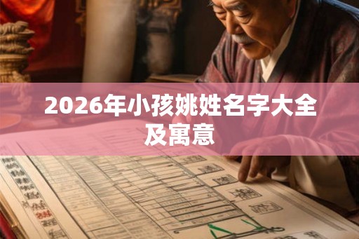 2026年小孩姚姓名字大全及寓意