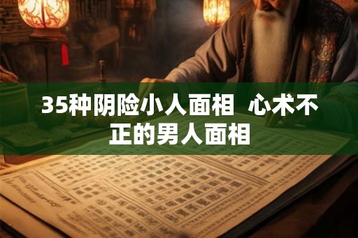 35种阴险小人面相  心术不正的男人面相