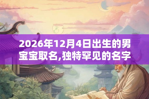2026年12月4日出生的男宝宝取名,独特罕见的名字
