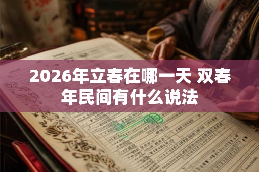 2026年立春在哪一天 双春年民间有什么说法