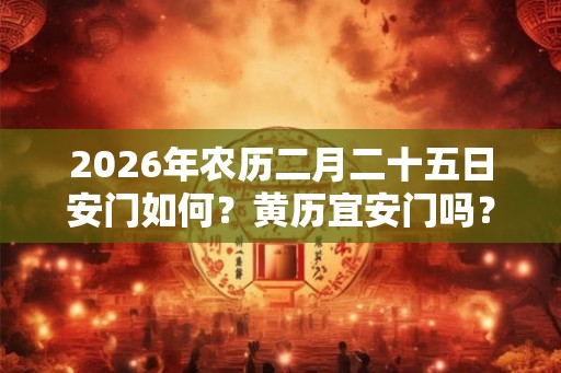 2026年农历二月二十五日安门如何？黄历宜安门吗？