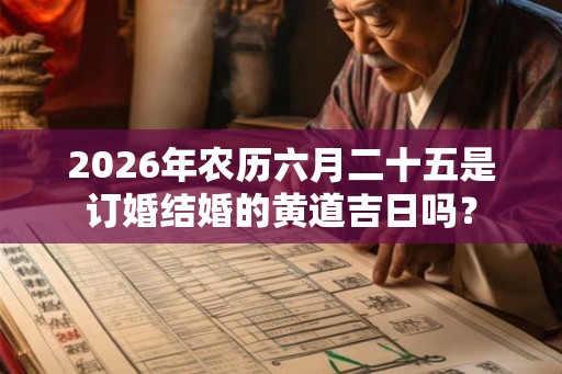 2026年农历六月二十五是订婚结婚的黄道吉日吗？