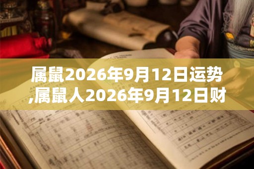 属鼠2026年9月12日运势,属鼠人2026年9月12日财运,生肖鼠2026年9月12日运势 属鼠2026年9月12日运势,属鼠人2026年9月12日财运,生肖鼠2026年9月12日运势