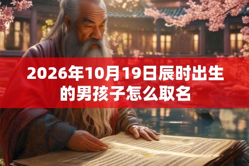 2026年10月19日辰时出生的男孩子怎么取名 2026年10月19日辰时出生的男孩子怎么取名