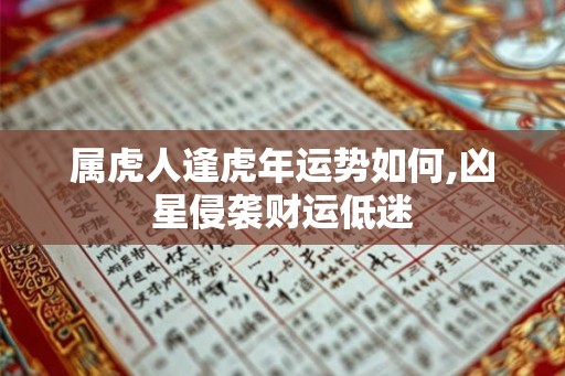 属虎人逢虎年运势如何,凶星侵袭财运低迷