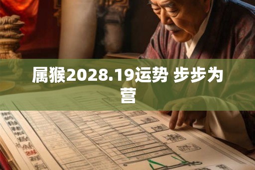 属猴2028.19运势 步步为营