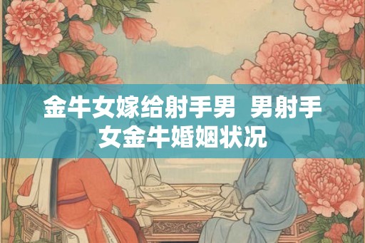 金牛女嫁给射手男  男射手女金牛婚姻状况