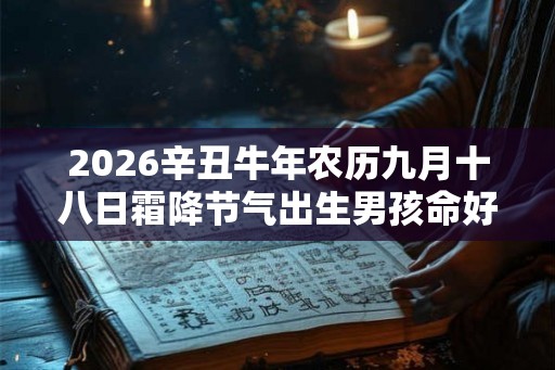 2026辛丑牛年农历九月十八日霜降节气出生男孩命好吗？