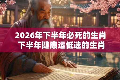 2026年下半年必死的生肖 下半年健康运低迷的生肖