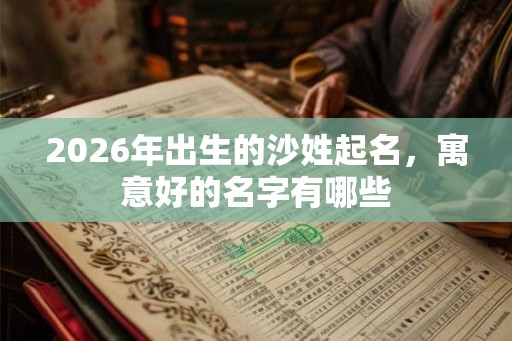 2026年出生的沙姓起名，寓意好的名字有哪些