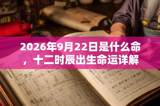 2026年9月22日是什么命，十二时辰出生命运详解