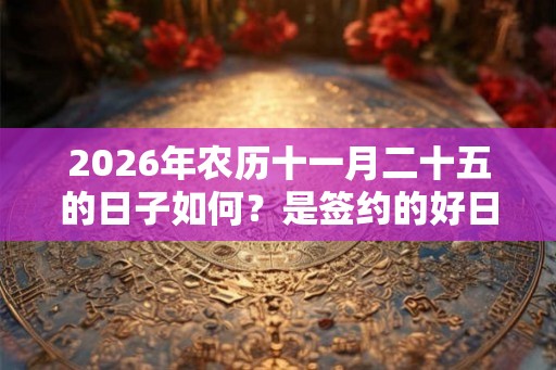 2026年农历十一月二十五的日子如何？是签约的好日子吗？