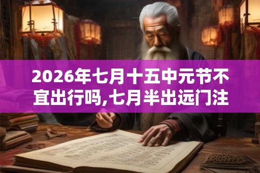 2026年七月十五中元节不宜出行吗,七月半出远门注意什么 2026年七月十五中元节不宜出行吗,七月半出远门注意什么