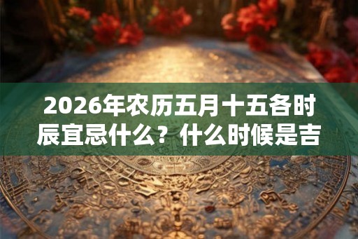 2026年农历五月十五各时辰宜忌什么？什么时候是吉时？