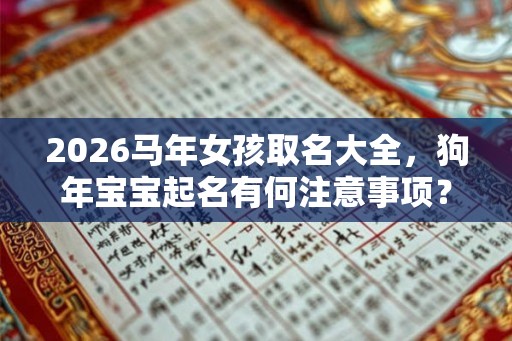 2026马年女孩取名大全，狗年宝宝起名有何注意事项？
