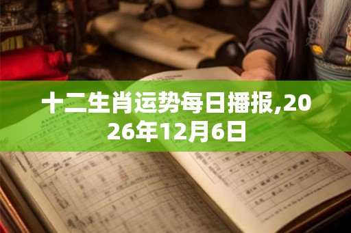 十二生肖运势每日播报,2026年12月6日