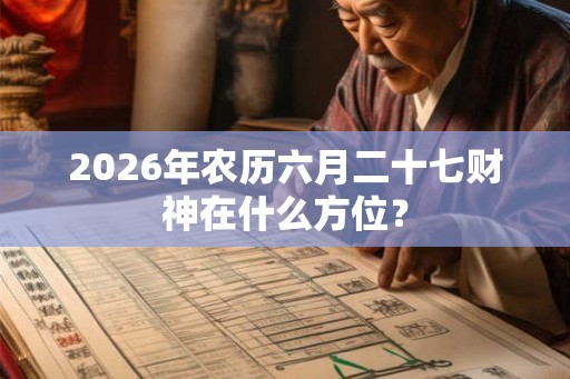 2026年农历六月二十七财神在什么方位? 2026年农历六月二十七财神在什么方位?