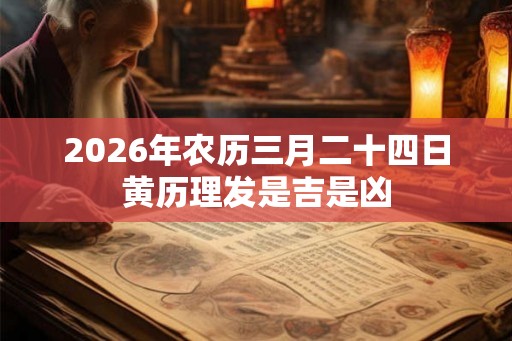 2026年农历三月二十四日黄历理发是吉是凶
