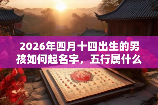 2026年四月十四出生的男孩如何起名字，五行属什么