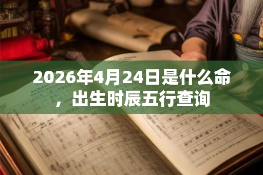 2026年4月24日是什么命，出生时辰五行查询