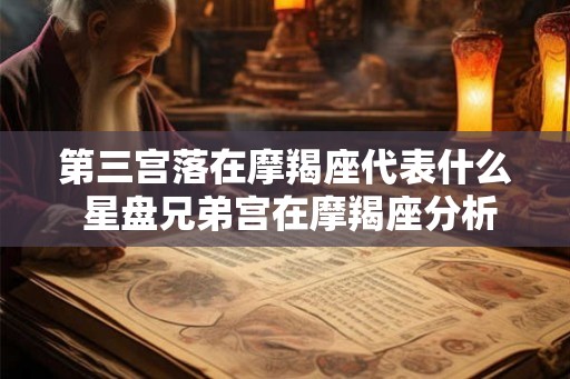 第三宫落在摩羯座代表什么 星盘兄弟宫在摩羯座分析