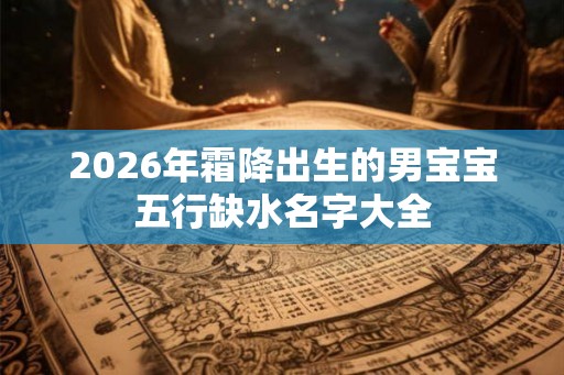 2026年霜降出生的男宝宝五行缺水名字大全