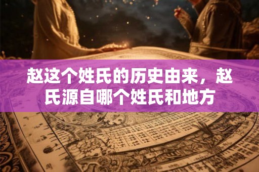赵这个姓氏的历史由来，赵氏源自哪个姓氏和地方
