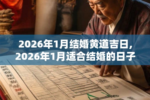 2026年1月结婚黄道吉日,2026年1月适合结婚的日子 2026年1月结婚黄道吉日,2026年1月适合结婚的日子