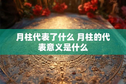 月柱代表了什么 月柱的代表意义是什么