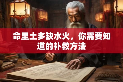 命里土多缺水火,你需要知道的补救方法 命里土多缺水火,你需要知道的补救方法