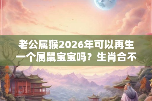 老公属猴2026年可以再生一个属鼠宝宝吗？生肖合不合？