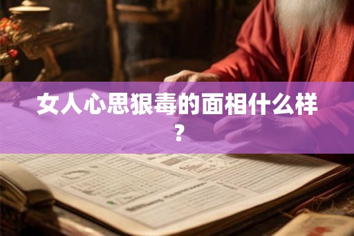 女人心思狠毒的面相什么样？