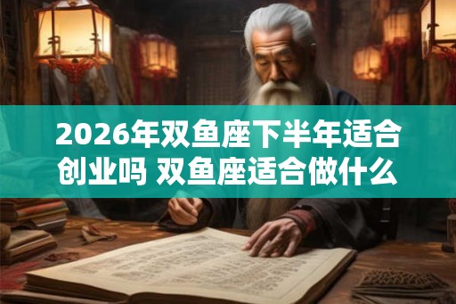 2026年双鱼座下半年适合创业吗 双鱼座适合做什么工作