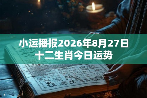 小运播报2026年8月27日十二生肖今日运势
