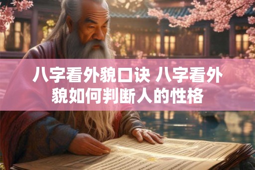 八字看外貌口诀 八字看外貌如何判断人的性格 八字看外貌口诀 八字看外貌如何判断人的性格