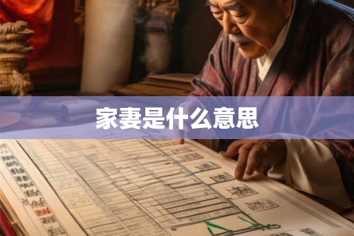 家妻是什么意思