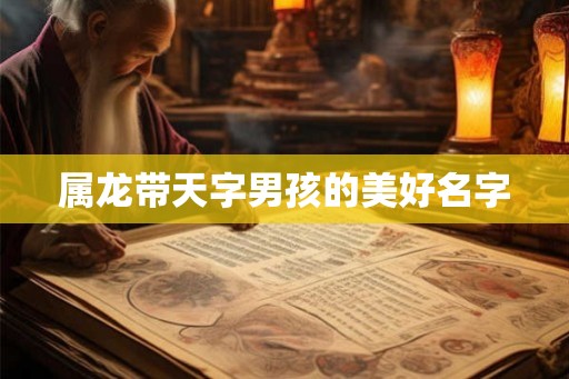 属龙带天字男孩的美好名字