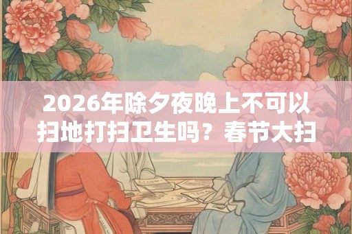 2026年除夕夜晚上不可以扫地打扫卫生吗？春节大扫除的寓意