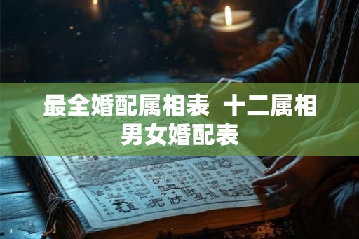 最全婚配属相表  十二属相男女婚配表