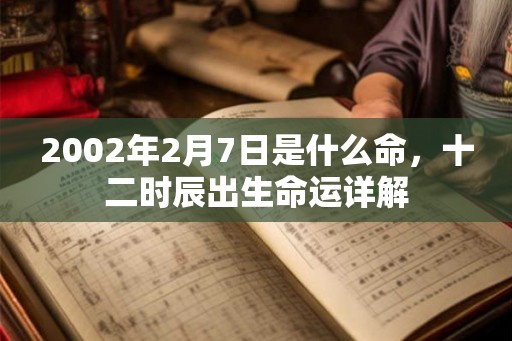 2002年2月7日是什么命，十二时辰出生命运详解