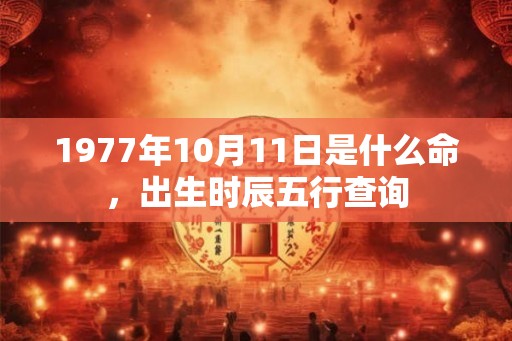 1977年10月11日是什么命,出生时辰五行查询 1977年10月11日是什么命,出生时辰五行查询