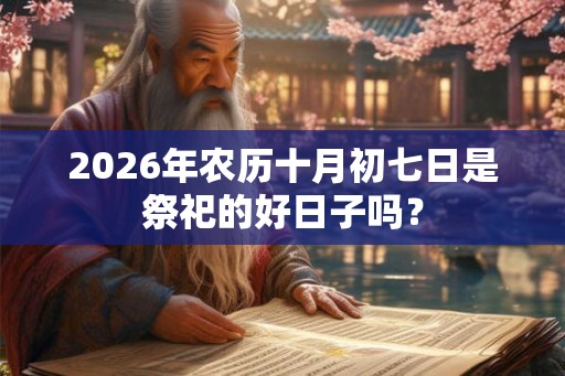 2026年农历十月初七日是祭祀的好日子吗？