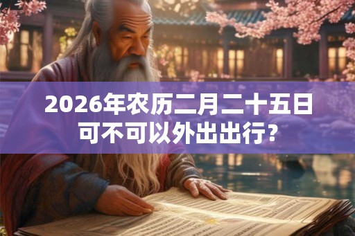 2026年农历二月二十五日可不可以外出出行？