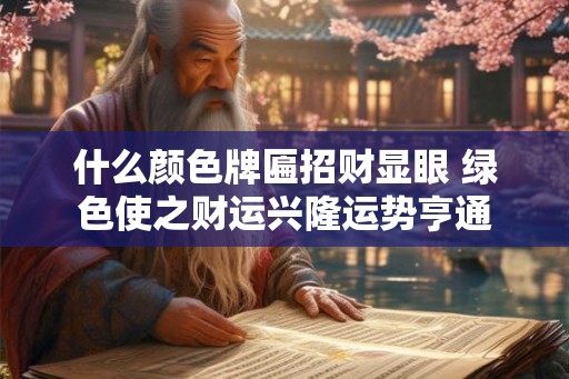 什么颜色牌匾招财显眼 绿色使之财运兴隆运势亨通 什么颜色牌匾招财显眼 绿色使之财运兴隆运势亨通