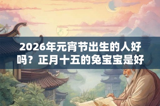 2026年元宵节出生的人好吗？正月十五的兔宝宝是好命吗
