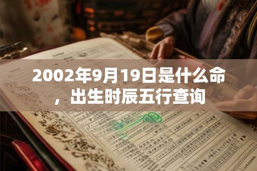 2002年9月19日是什么命，出生时辰五行查询