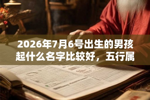 2026年7月6号出生的男孩起什么名字比较好，五行属什么