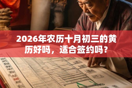 2026年农历十月初三的黄历好吗,适合签约吗? 2026年农历十月初三的黄历好吗,适合签约吗?