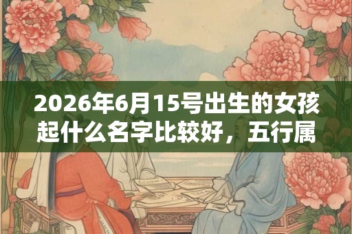 2026年6月15号出生的女孩起什么名字比较好,五行属什么 2026年6月15号出生的女孩起什么名字比较好,五行属什么
